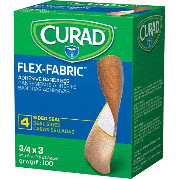 Curad - 3" Long x 3/4" Wide, General Purpose Self-Adhesive Bandage - Woven Fabric Bandage - USA Tool & Supply