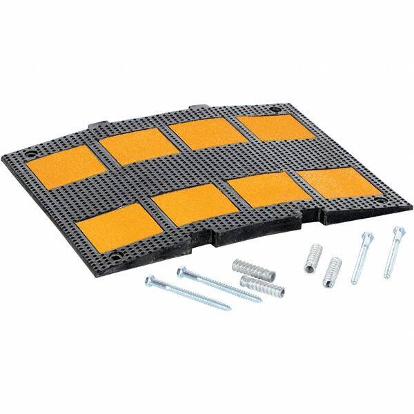 Vestil - 19-13/16" Long x 35-1/4" Wide x 2-7/16" High, Rubber Speed Hump - Black - USA Tool & Supply