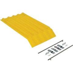 Vestil - Yellow Polypropylene Self-Dumping Hopper Poly Lid - Use with Dumpers - USA Tool & Supply