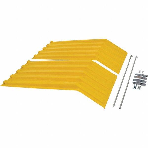 Vestil - Yellow Polypropylene Self-Dumping Hopper Poly Lid - Use with Dumpers - USA Tool & Supply