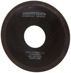Norton - 4" Diam x 1-1/4" Hole x 1/16" Thick, 220 Grit Surface Grinding Wheel - Diamond, Type 1A1, Very Fine Grade, Resinoid Bond - USA Tool & Supply
