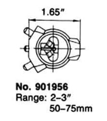 Mitutoyo - 2 to 3" Bore Gage Measuring Head - Replacement Head for 545-136S, Bore Gages 06253595, 06253538, 06253470 - USA Tool & Supply