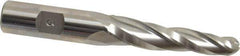 Made in USA - 3° Taper Angle per Side, 3/8" Small End Diam, 2-1/4" LOC, High Speed Steel 3 Flute Tapered Ball End Mill - 4-1/4" OAL, 5/8" Shank Diam - USA Tool & Supply