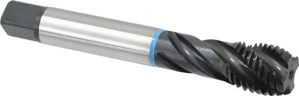 Emuge - 1-8 UNC 4 Flute 3B Modified Bottoming Spiral Flute Tap - Cobalt, Oxide Finish, 6.299" OAL, Right Hand Flute, Right Hand Thread, Series Enorm-VA - USA Tool & Supply