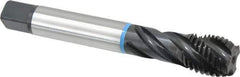 Emuge - 1-8 UNC 4 Flute 3B Modified Bottoming Spiral Flute Tap - Cobalt, Oxide Finish, 6.299" OAL, Right Hand Flute, Right Hand Thread, Series Enorm-VA - USA Tool & Supply