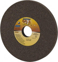 Norton - 7" Diam x 1-1/4" Hole x 1/2" Thick, F Hardness, 60 Grit Surface Grinding Wheel - Aluminum Oxide, Type 1, Medium Grade, 3,600 Max RPM, Vitrified Bond, No Recess - USA Tool & Supply