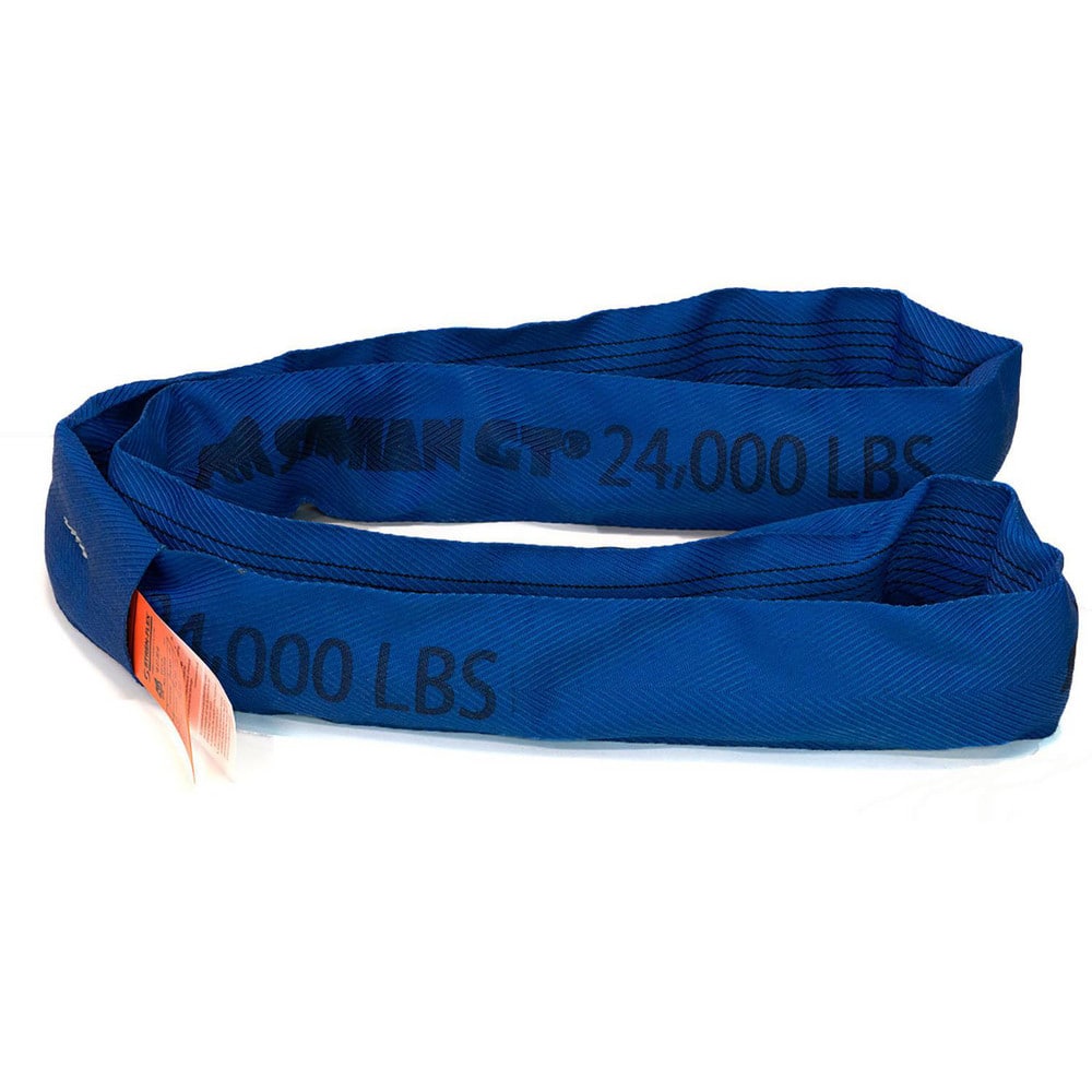 Slings & Tiedowns (Load-Rated); Sling Type: Round; Length (Feet): 3; Vertical Capacity (Lb.): 24000; Choker Capacity (Lb.): 19200; Width (Inch): 3-1/2; Basket Capacity (Lb.): 48000; Eye Type: No Eye; Sling Material: Polyester; Sling Width: 3.5 in; Sling D