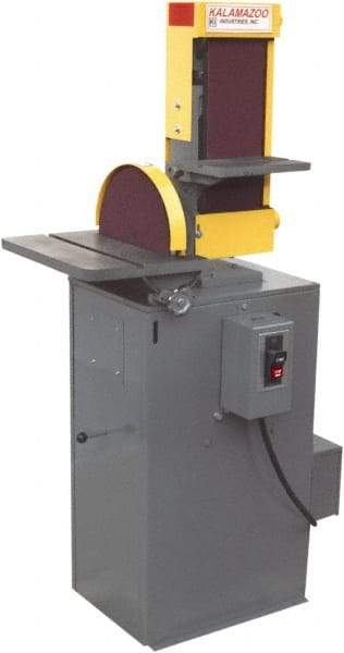 Kalamazoo - 48" Long x 6" Wide Belt, 12" Diam, Combination Sanding Machine - 3 hp, Triple Phase - USA Tool & Supply