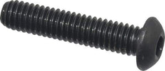 Value Collection - 5/16-18 UNC Hex Socket Drive, Button Screw - Alloy Steel, Black Oxide Finish, Fully Threaded, 1-1/2" Length Under Head - USA Tool & Supply