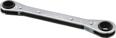 Proto - 1/2" x 9/16" 12 Point Ratcheting Box Wrench - Double End, 1-5/8" Head Diam x 1/2" Head Thickness, 6-3/4" OAL, Steel, Chrome Finish - USA Tool & Supply