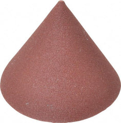 Superior Abrasives - 1-1/2" Diam 180 Grit 60° Included Angle Cone Center Lap - Aluminum Oxide, Very Fine Grade, Lock Nut Mount - USA Tool & Supply