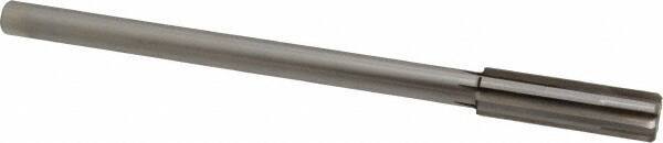 Made in USA - 0.585" Carbide-Tipped 6 Flute Chucking Reamer - Straight Flute, 7/16" Straight Shank, 2" Flute Length, 8" OAL - USA Tool & Supply