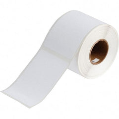 Brady - 4.33" Wide x 2-61/64" Long, White Vinyl Inkjet Label - For BradyJet J2000 - USA Tool & Supply