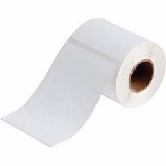 Brady - 6.1" Wide x 4-1/8" Long, White Polyester Inkjet Label - For BradyJet J2000 - USA Tool & Supply