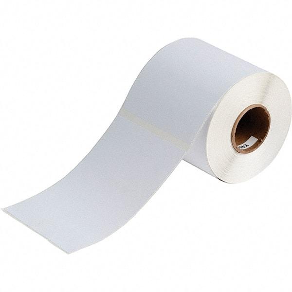 Brady - 6.1" Wide x 4-1/8" Long, White Vinyl Inkjet Label - For BradyJet J2000 - USA Tool & Supply