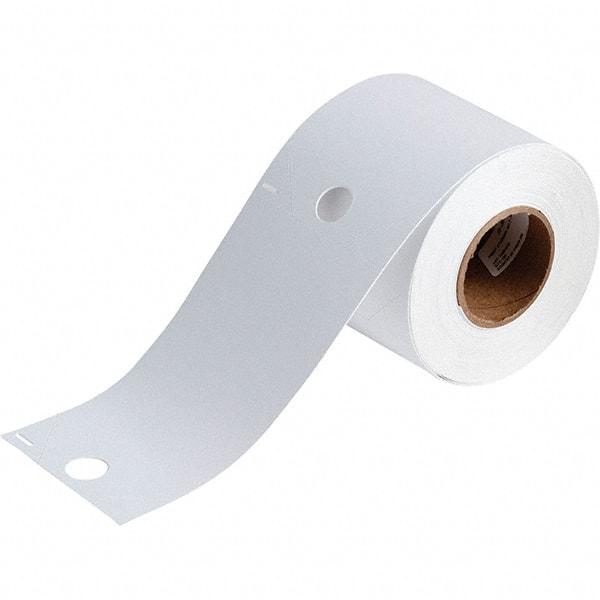 Brady - 5-3/4" Wide x 3-1/4" Long, White Polyester Inkjet Label - For BradyJet J2000 - USA Tool & Supply