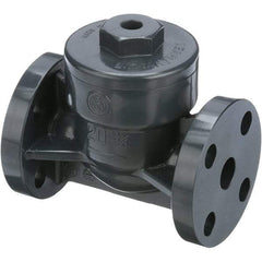 Asahi/America - 1-1/2" PVC Check Valve - Spring Check, Flanged, 150 WOG - USA Tool & Supply