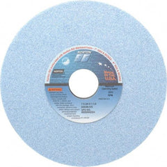 Norton - 7" Diam x 1-1/4" Hole x 3/4" Thick, I Hardness, 46 Grit Surface Grinding Wheel - Ceramic, Type 5, Coarse Grade, 3,600 Max RPM, Vitrified Bond, One-Side Recess - USA Tool & Supply