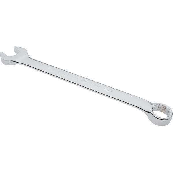 Blackhawk by Proto - 1-1/4" 12 Point Offset Combination Wrench - 15° Offset Angle, 16.9" OAL, Steel, Chrome Finish - USA Tool & Supply