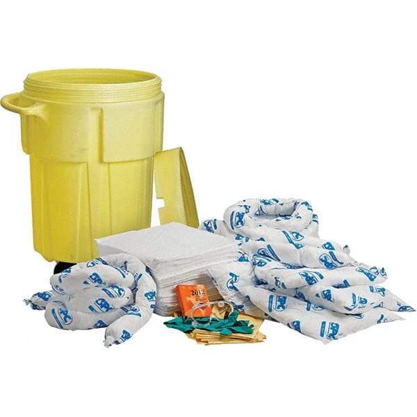 Brady SPC Sorbents - 38 Gal Capacity Oil Only Spill Kit - 55 Gal Polyethylene Drum - USA Tool & Supply