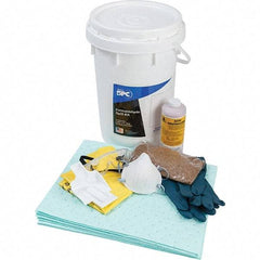 Brady SPC Sorbents - 9 Gal Capacity Hazardous Materials Spill Kit - 6.5 Gal Polyethylene Bucket - USA Tool & Supply