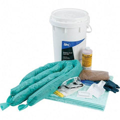 Brady SPC Sorbents - 9 Gal Capacity Hazardous Materials Spill Kit - 6.5 Gal Polyethylene Bucket - USA Tool & Supply