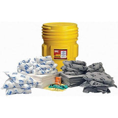 Brady SPC Sorbents - 65 Gal Capacity Oil Only & Universal Spill Kit - 65 Gal Polyethylene Drum - USA Tool & Supply