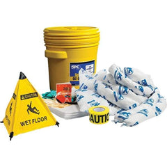 Brady SPC Sorbents - 17 Gal Capacity Oil Only Spill Kit - 20 Gal Polyethylene Drum - USA Tool & Supply