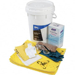 Brady SPC Sorbents - 9 Gal Capacity Hazardous Materials Spill Kit - 6.5 Gal Polyethylene Bucket - USA Tool & Supply