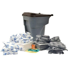 Brady SPC Sorbents - 65 Gal Capacity Oil Only & Universal Spill Kit - 65 Gal Polyethylene Drum - USA Tool & Supply