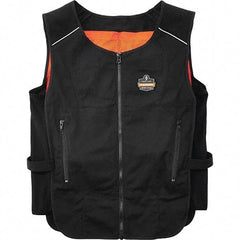 Ergodyne - Size L/XL, Black Cooling Vest - 40 to 52" Chest, Zipper, Poly-Cotton - USA Tool & Supply