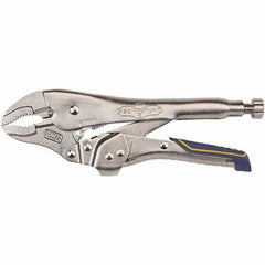 Irwin - Locking Pliers Plier Type: Locking Pliers Jaw Style: Long Nose Curved w/Wire Cutter - USA Tool & Supply