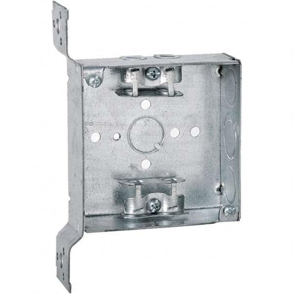 Hubbell-Raco - 6.88 x 4-3/8 x 1.563" Steel Square Device Box - USA Tool & Supply