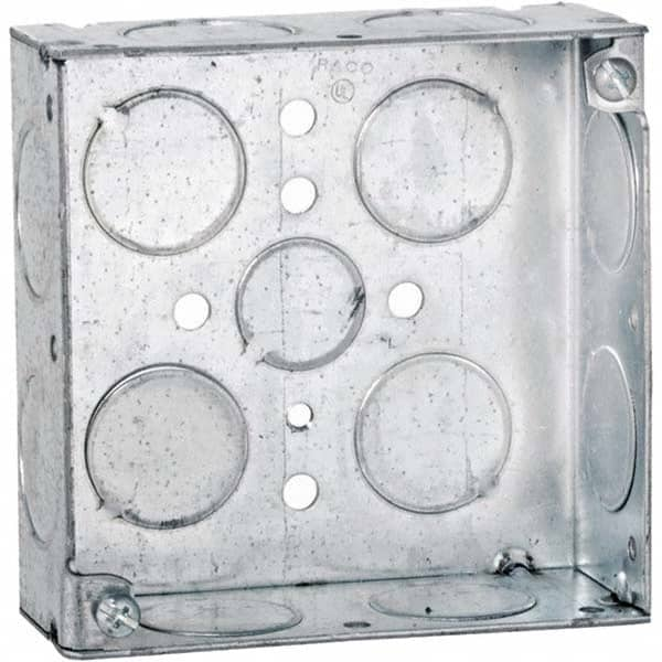 Hubbell-Raco - 4 x 4 x 1.563" Steel Square Device Box - USA Tool & Supply