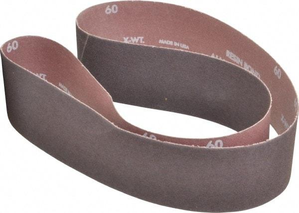 Norton - 2-1/2" Wide x 48" OAL, 60 Grit, Aluminum Oxide Abrasive Belt - Aluminum Oxide, Medium, Coated, X Weighted Cloth Backing, Series R228 - USA Tool & Supply