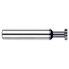 0.5000″ (1/2″) Cutter Diameter × 0.0600″ Radius × 0.2500″ (1/4″) Width × 0.7500″ (3/4″) Neck Length Carbide Corner Radius Standard Keyseat Cutter, 8 Flutes, AlTiN Coated - Exact Industrial Supply