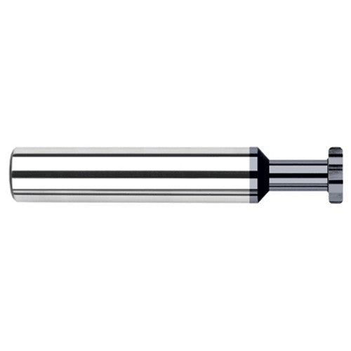 0.5000″ (1/2″) Cutter Diameter × 0.0150″ (1/64″) Radius × 0.1250″ (1/8″) Width × 0.2500″ (1/4″) Neck Length Carbide Corner Radius Deep Keyseat Cutter, 8 Flutes, AlTiN Coated - Exact Industrial Supply