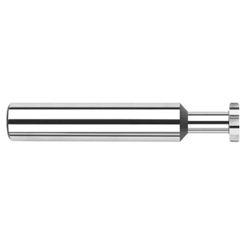 0.5000″ (1/2″) Cutter Diameter × 0.0050″ Radius × 0.0200″ Width × 0.7500″ (3/4″) Neck Length Carbide Corner Radius Standard Keyseat Cutter, 8 Flutes - Exact Industrial Supply