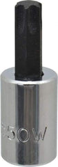 Proto - 3/8" Drive, T50 Torx Bit Socket - 1-31/32" OAL - USA Tool & Supply