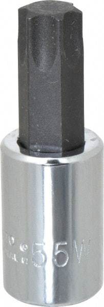 Proto - 3/8" Drive, T55 Torx Bit Socket - 1-31/32" OAL, Ball End - USA Tool & Supply