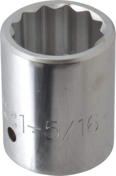 Proto - 1-5/16", 1" Drive, Standard Hand Socket - 12 Points, 2-21/32" OAL - USA Tool & Supply