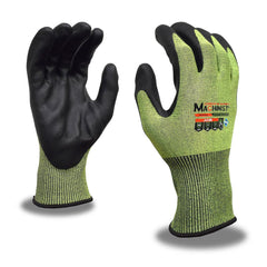 Puncture-Resistant Gloves:  Size  2X-Large,  ANSI Cut  A5,  ANSI Puncture  3,  Nitrile,   ™HPPG ™ High Performance Polyethylene Graphene Hi-Vis Green & Black,  Palm & Fingertips Coated,  Engineered Yarn Lined,  High Performance Polyethylene Graphene (HPPG