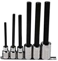 Proto - 6 Piece 1/2" Drive Inch Hex Bit Socket Set - 1/4 to 5/8" Hex - USA Tool & Supply