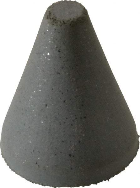 Cratex - 1" Max Diam x 1-1/4" Long, Taper, Rubberized Point - Coarse Grade, Silicon Carbide, 1/4" Arbor Hole, Unmounted - USA Tool & Supply