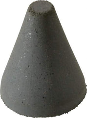 Cratex - 1" Max Diam x 1-1/4" Long, Taper, Rubberized Point - Coarse Grade, Silicon Carbide, 1/4" Arbor Hole, Unmounted - USA Tool & Supply