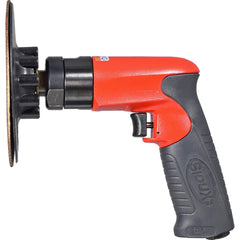 Handheld Disc Sanders; Speed (RPM): 12000; Air Pressure (psi): 90; Air Inlet Size (Inch): 1/4; Exhaust Location: Through Handle; Pad Size: 5 in; For Use With: Sanding Discs with 7/8″ Hole; Spindle Size: 5/8-11; Air Consumption CFM: 25.00; Overall Length (