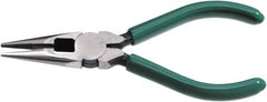 SK - 6-1/2" OAL, 3-1/2" Jaw Length x 5/8" Jaw Width, Long Nose Side Cutting Chain Nose Pliers - USA Tool & Supply