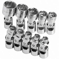 SK - 1/4" Drive Standard Socket Set - 3/16 to 9/16", Inch Measurement Standard - USA Tool & Supply