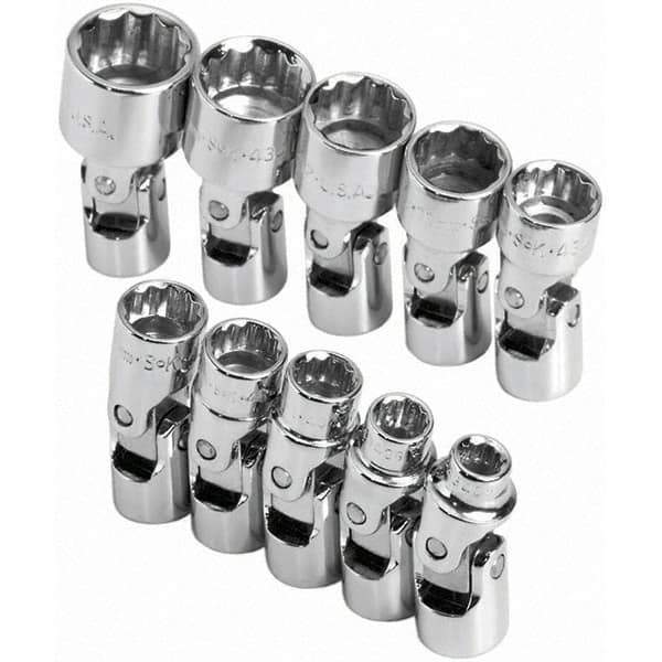 SK - 1/4" Drive Standard Socket Set - 5 to 14mm, Metric Measurement Standard - USA Tool & Supply