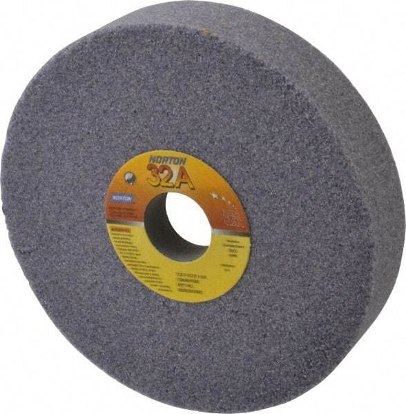 Norton - 7" Diam x 1-1/4" Hole x 1-1/2" Thick, I Hardness, 46 Grit Surface Grinding Wheel - Aluminum Oxide, Type 5, Coarse Grade, 3,600 Max RPM, Vitrified Bond, One-Side Recess - USA Tool & Supply